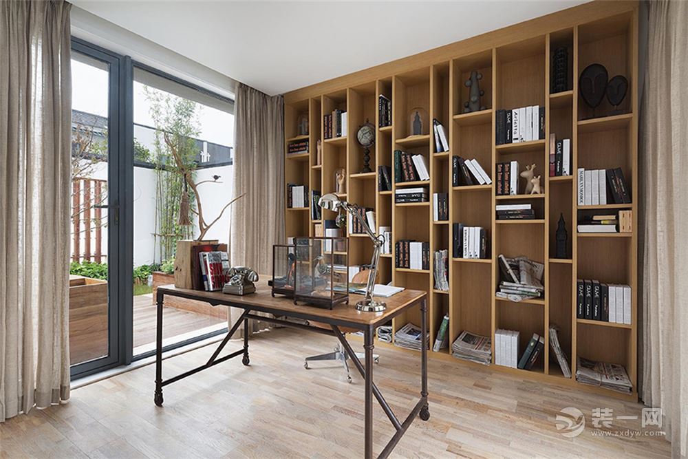 新风社区67平三居室北欧风格装修效果图书房