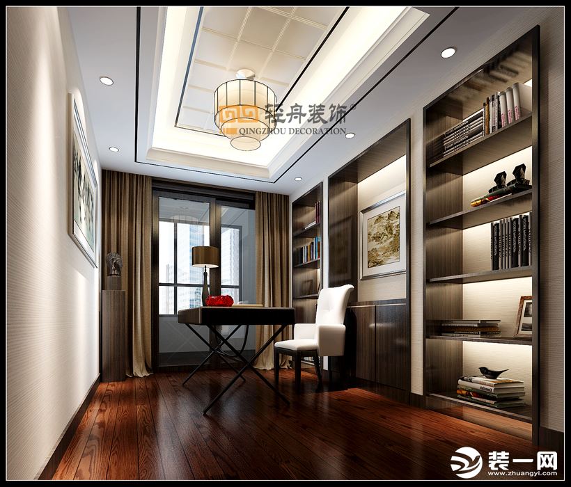 45万打造诚品建筑（220平）新中式风格休闲室效果图