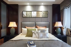 香山自建房148平复式新中式风格效果图-卧室
