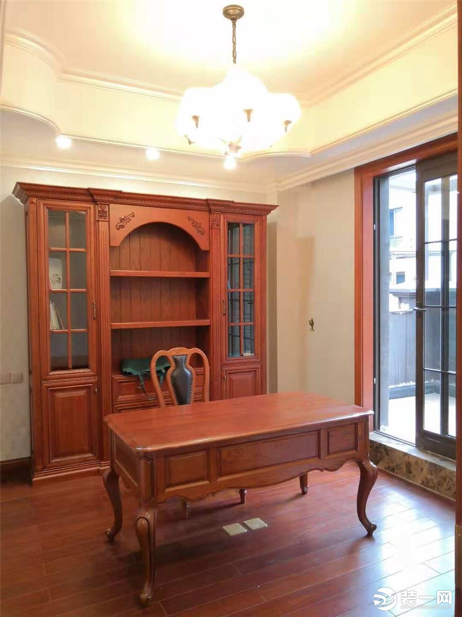 紫檀庄园500平美式风格书房实拍案例