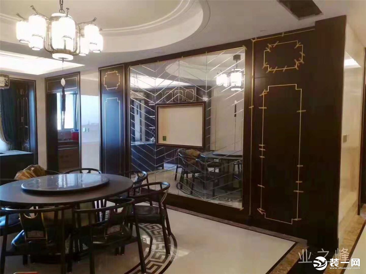 玥湖园新中式风格餐厅装修效果图