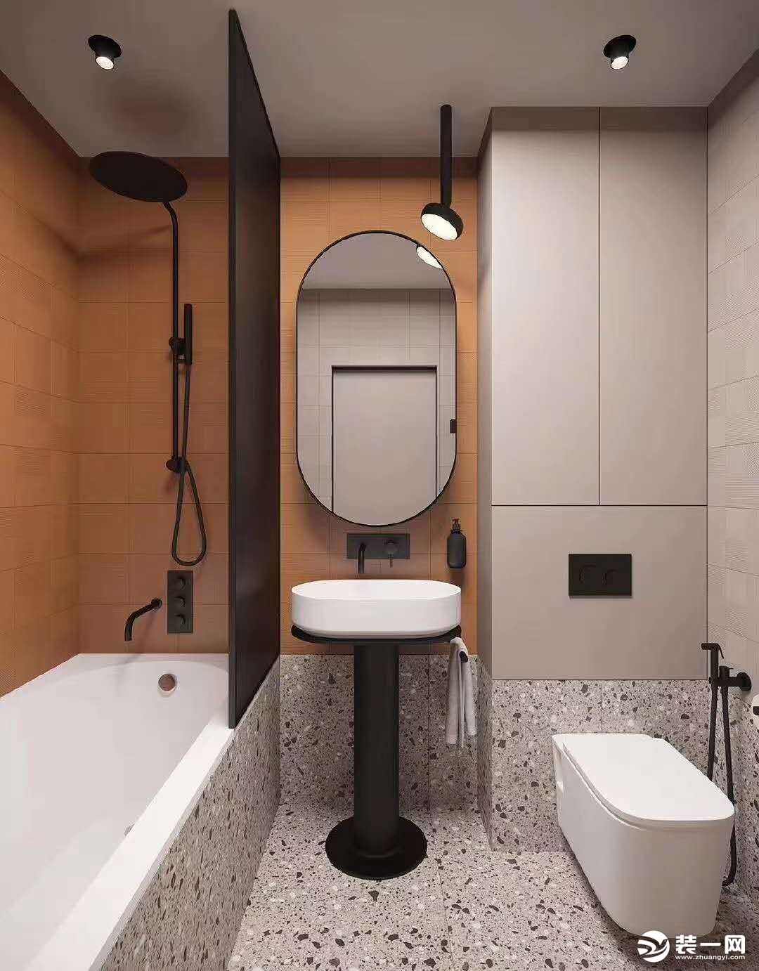 中交中央公园现代简约风格厕所装修效果图