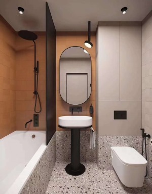 中交中央公园现代简约风格厕所装修效果图