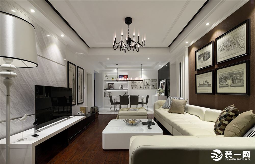 【曲江千林郡】120平现代简约三居室装修方案，沙发