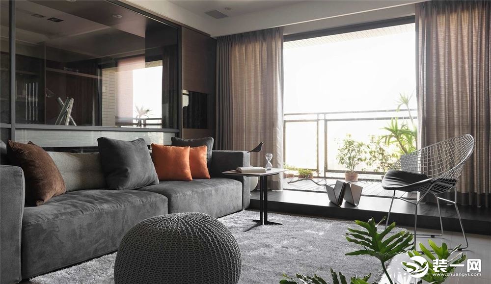 【天时新苑】102平现代简约三居室装修方案，沙发背景墙