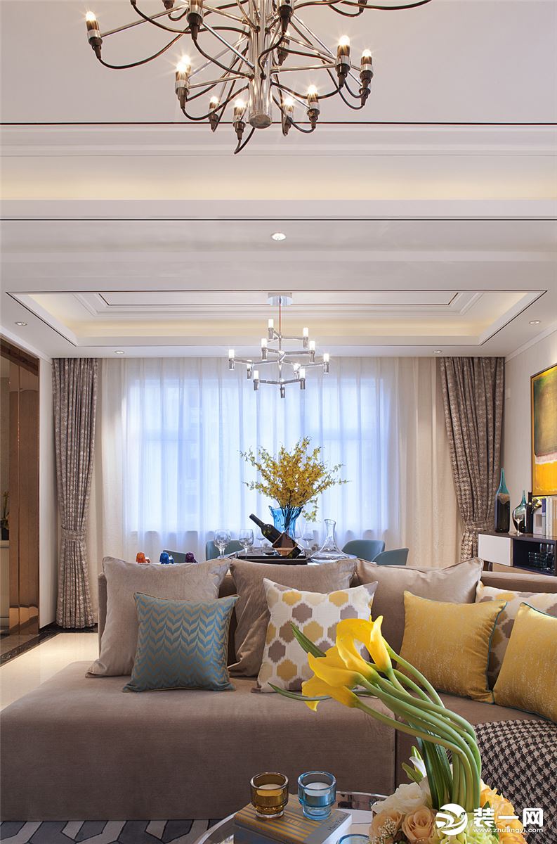 【西安公安厅家属院】160平房子港式风格装修 客厅沙发