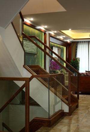 【西西安小镇】别墅混搭风格装修方案，楼梯