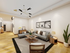 交大数码家园170平老房改造现代简约半包6.8W 客厅沙发