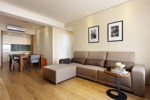 曲江兰亭160平老房改造现代简约风格完工照，沙发