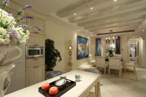 西安绿地与湖别墅地中海风格设计方案，厨房