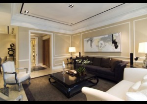 宁波原朴装饰中海国际欧式客厅装修案例