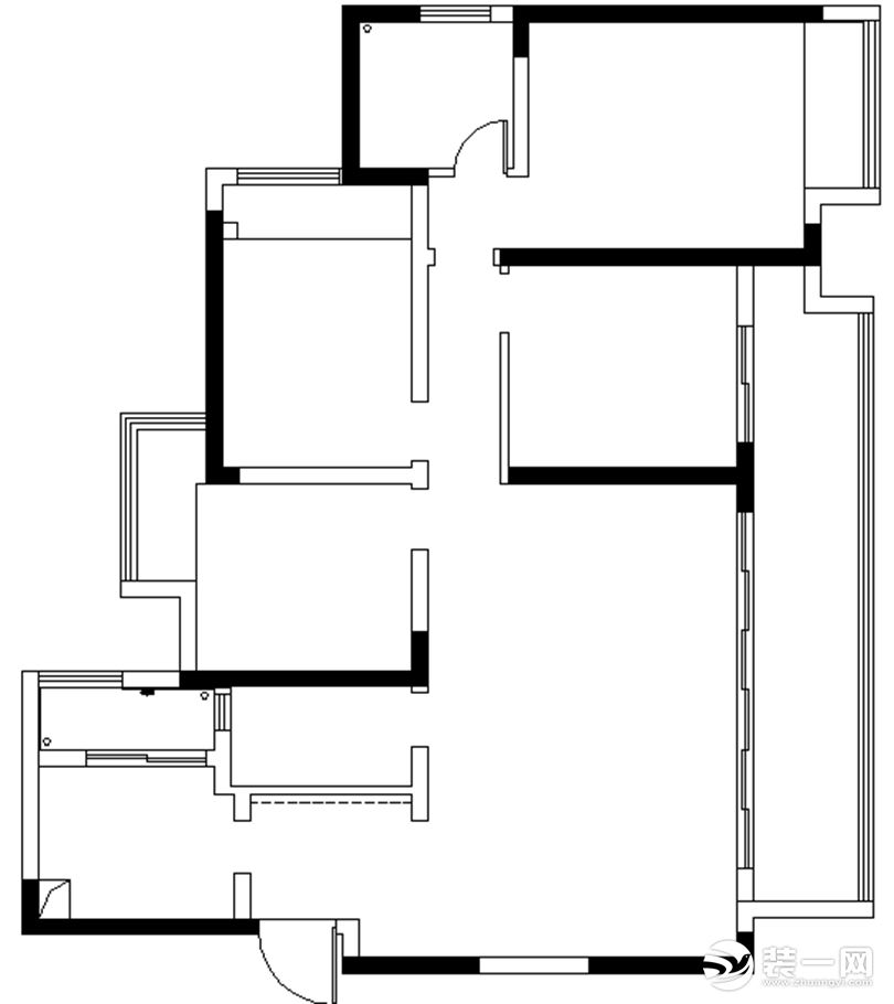 重庆乐尚装饰   金科天元道130平米四居室港式风格四室两卫---户型图