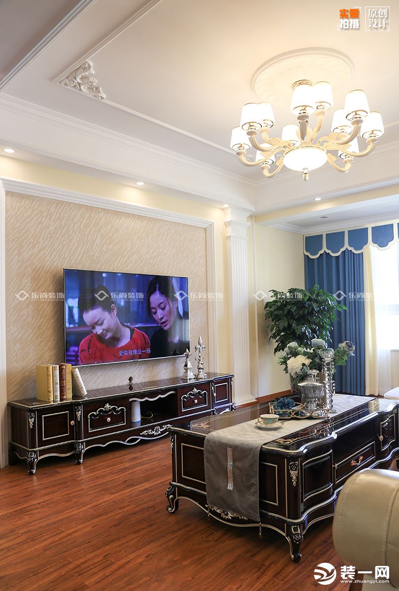 重庆乐尚装饰 金色时代150平米四室三厅美式风格客厅