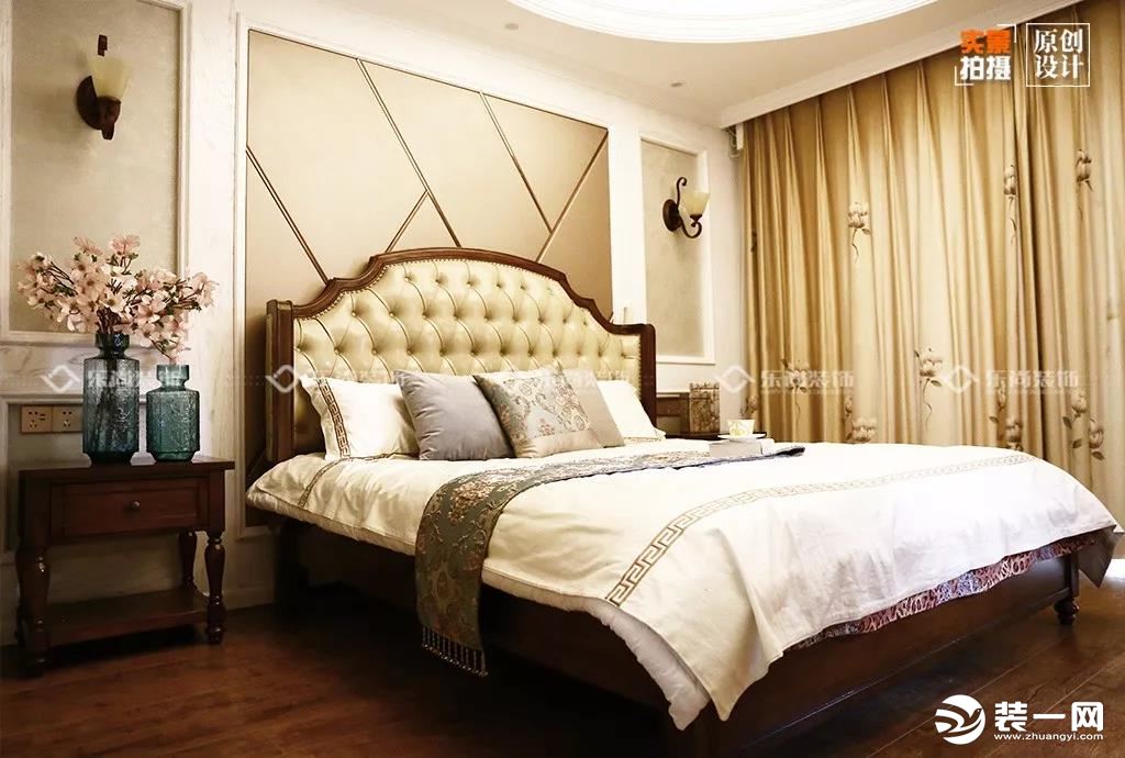 重庆乐尚装饰 龙樾湾300平联排别墅美式风格 卧室完工图