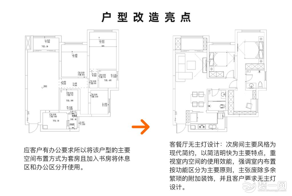 重慶樂(lè)尚裝飾融科金色時(shí)代98平米現(xiàn)代風(fēng)格