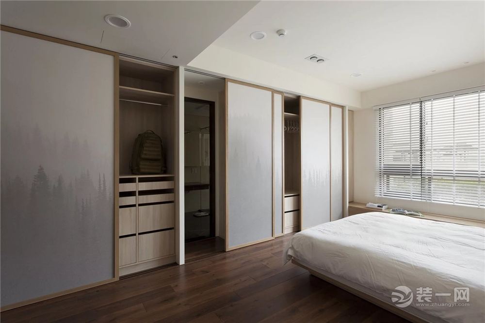 水岸新都 90平 三居 造价8万 现代极致简约卧室