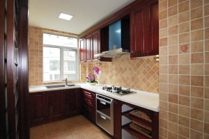 东业上城 112平 三居室 造价12万 中式风格厨房