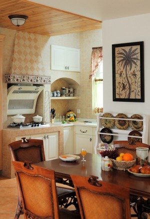 城心園 121平 三居室 造價12萬  歐式田園風格廚房廚房