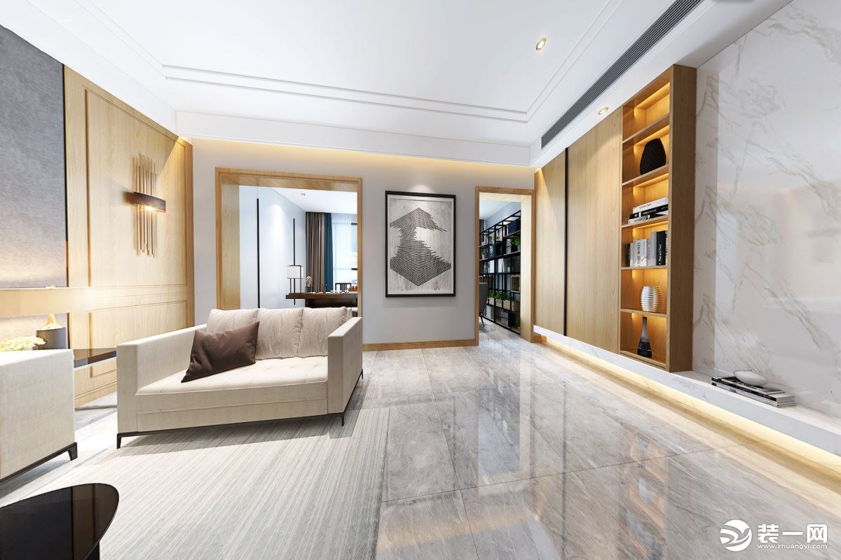 朗润【香洲半岛】300平米五居室客厅现代风格全景效果图