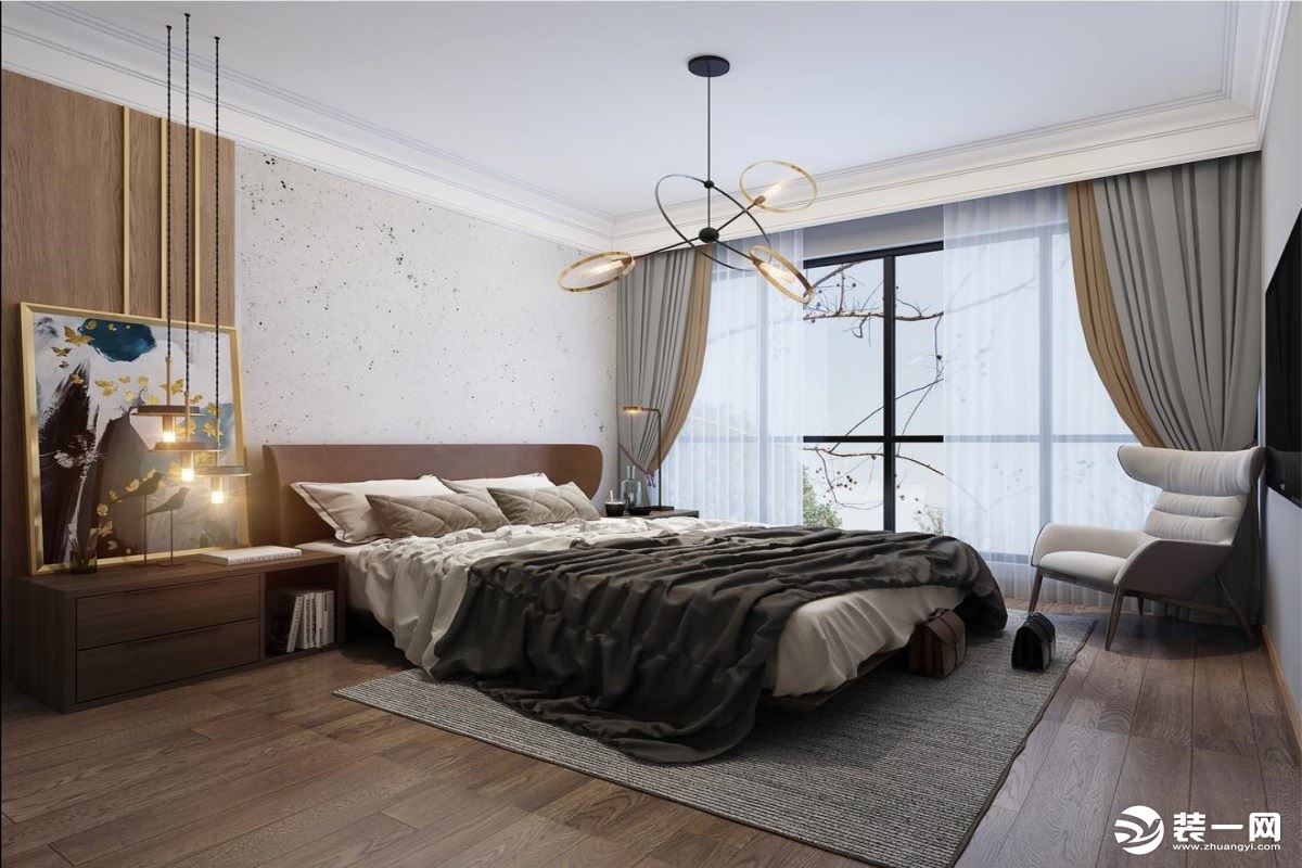 朗润【信和御龙山】169平米卧室现代风格全景效果图