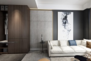 【金座威尼谷】116平米复式客厅现代风格全景效果图