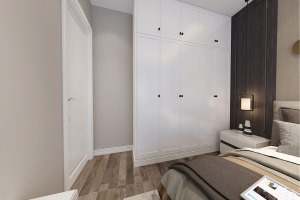 【中港CC】109平米三居室卧室港式风格全景效果图