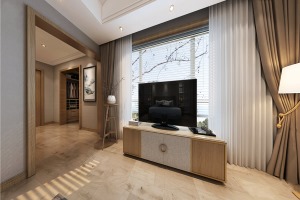 【江南宅院】260平米复式新中式风格卧室全景效果图