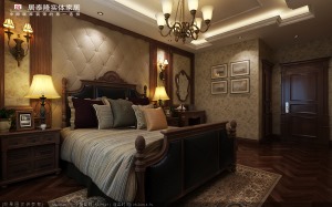 卧室布置较为温馨，作为主人的私密空间，主要以功能性和实美式风格卧室用舒适为考虑的重点，一般的卧室不设