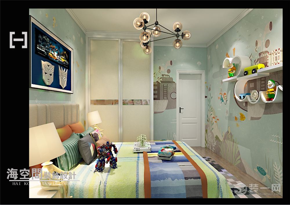 天和府邸100平三室简约风格装修效果图儿童房
