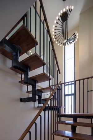 苏州东湖大郡180平现代风格复式装修效果图 楼梯