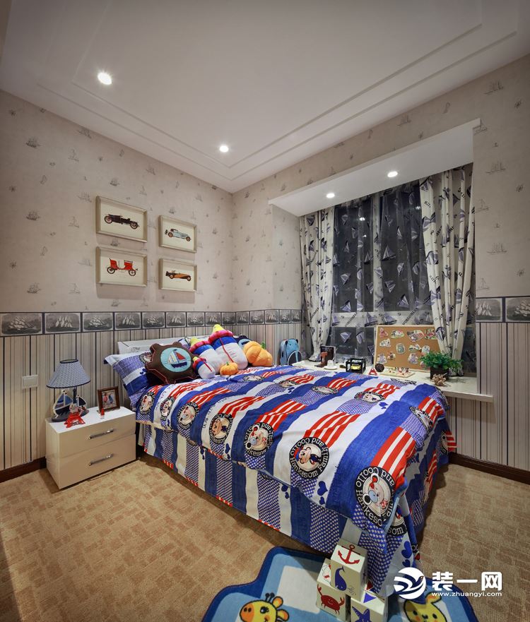 紫金长安三居室港式风格装修效果图儿童房