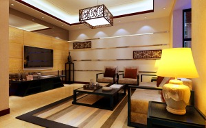 郑州裕华文桂苑200平复式中式风格明亮的客厅空间