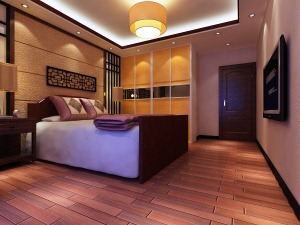 郑州裕华文桂苑200平复式中式风格温馨的卧室