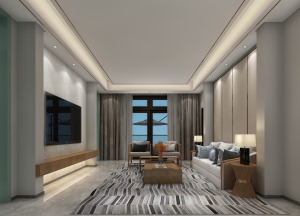 海南鲁能别墅520平方新中式风格装修案例
