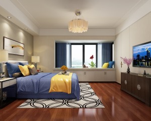 南京米筑整装亚东城120三室新中式风格装修效果图