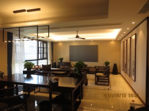 中式客厅宁波仁和装饰智慧城8号楼216平四居室中式风格装饰设计图