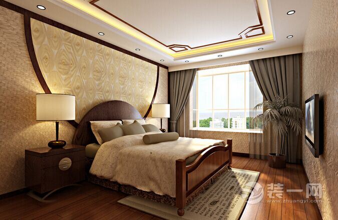 郑州永威五月花城145平-三居室装修-欧式风情设计 卧室