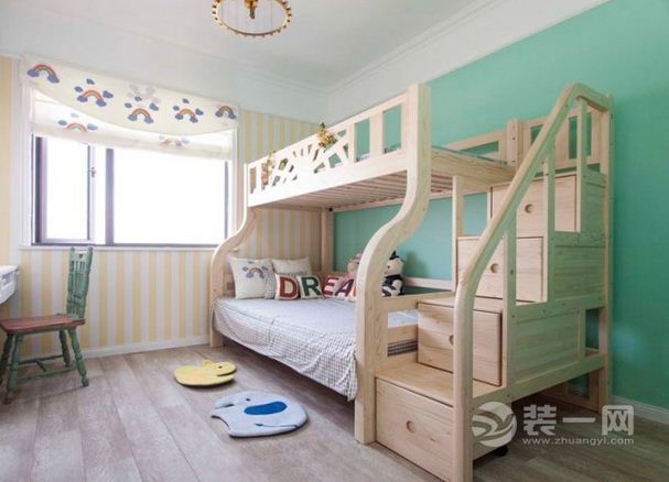 郑州利达国宾中心装修-110平两居室-宜家风情装修图集-儿童房