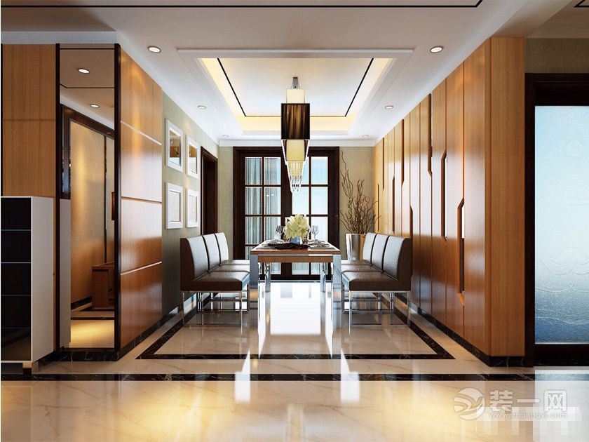 绿地老街装修-130平三居室-东南亚风情设计图-餐厅