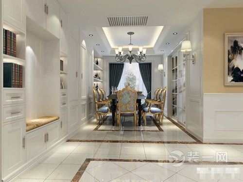 银基王朝装修-240平五居室-温馨欧式装修设计方案图集-餐厅