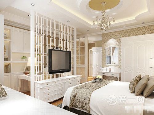 银基王朝装修-240平五居室-温馨欧式装修设计方案图集-卧室