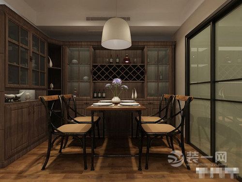 完美家装-珠江荣景95平-北欧风情设计图-餐厅
