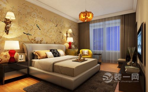 七里香堤装修-139平新中式风情设计图集-卧室