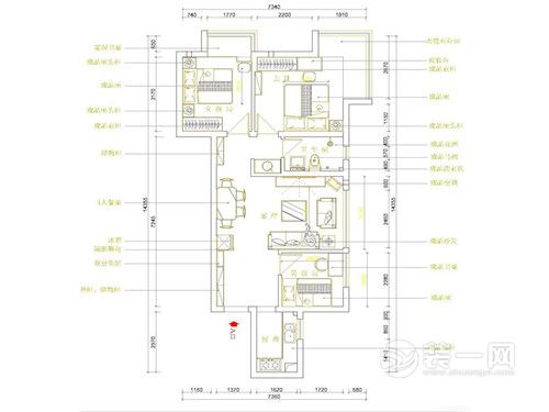 完美家装-亚星盛世-87平两居室-现代简约设计图集-户型图
