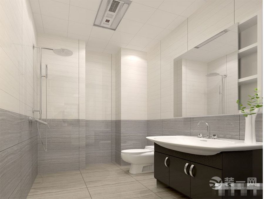 升龙城88平两居室美式风情设计-卫生间