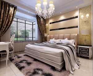 郑州国瑞城140平三居室奢华欧式风情卧室