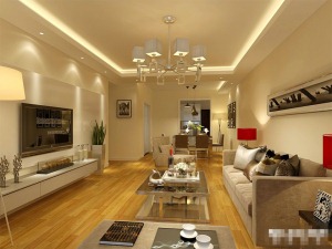 郑州七里香堤85平两居室现代简约 沙发背景墙