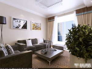 郑州永恒理想世界138平三居室欧式设计-沙发背景墙