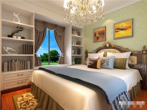 郑州怡丰森林湖128平-三居室装修-简欧风格效果图 -卧室