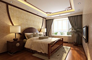 郑州永威五月花城145平-三居室装修-欧式风情设计 卧室